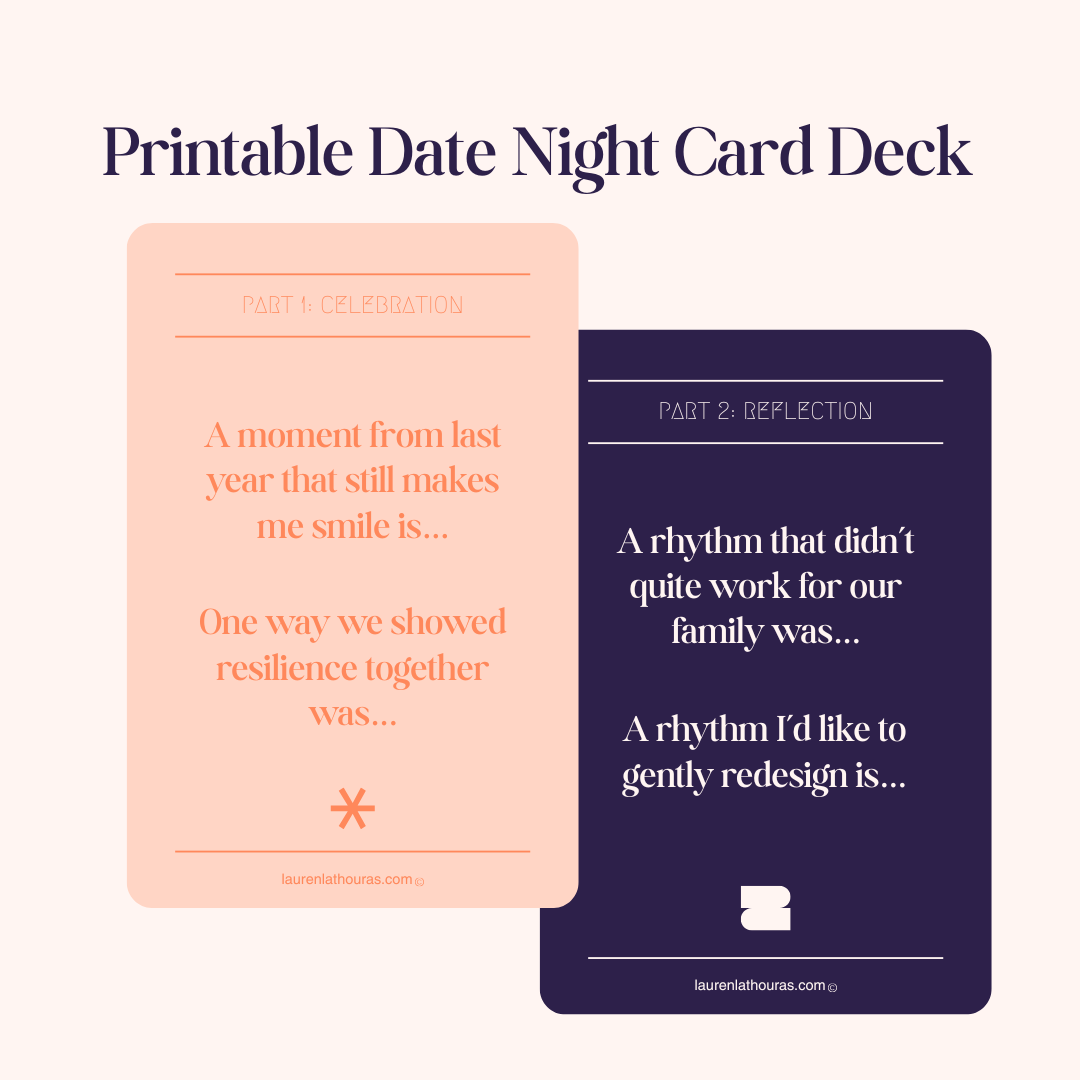 Date Night Card Deck: Reflection & Planning